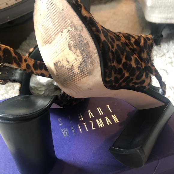 Stuart Weitzman liner chocolate cheetah heels 9.5 - Picture 5 of 6